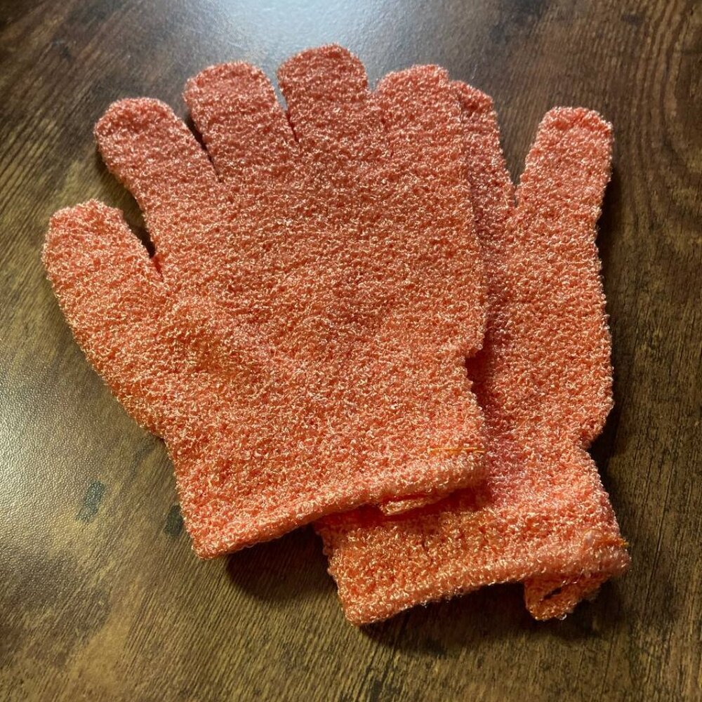 NEW Nylon exfoliating bath gloves, shower gloves